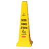 Rubbermaid Commercial, Multilingual "Caution", Wet Floor Cone, Yellow, 36"