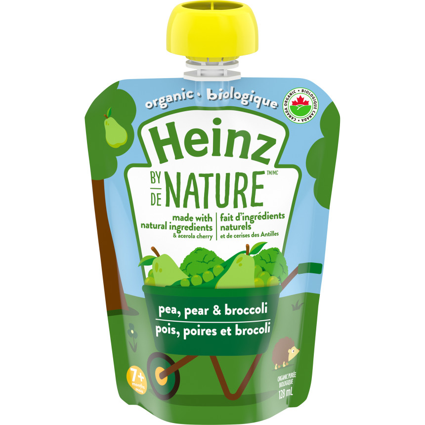 Heinz by Nature Organic Baby Food - Pea, Pear & Broccoli Purée title=