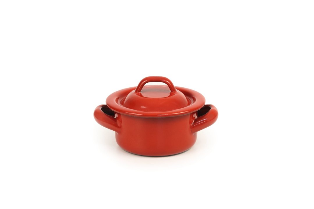 Cacerola de acero esmaltado con tapa 12 cm