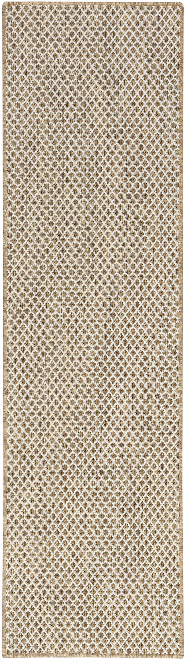 Nourison Courtyard 2' x 6' Jute Ivory Modern Rug