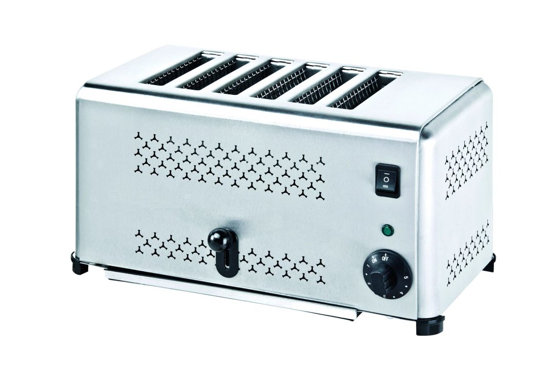 Toaster six slots 2500 W stainless steel