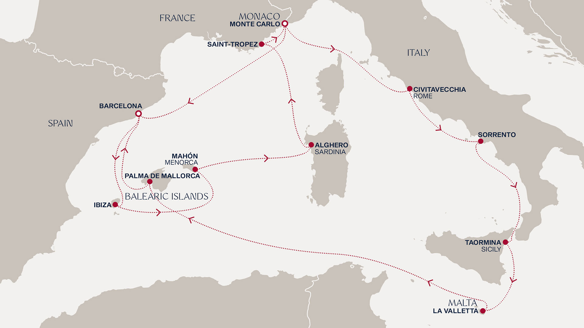 Itinerary map