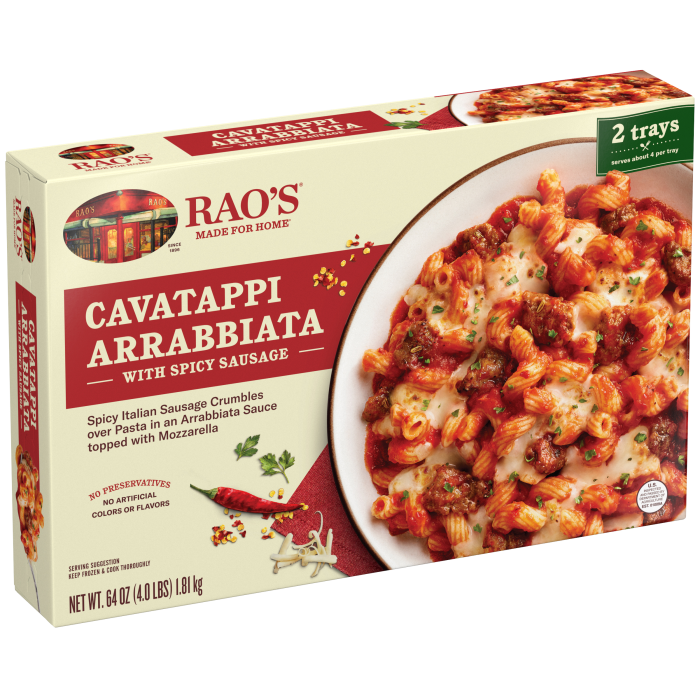 Cavatappi Arrabbiata with Spicy Sausage Frozen Meal, 64 oz - Left angle Image