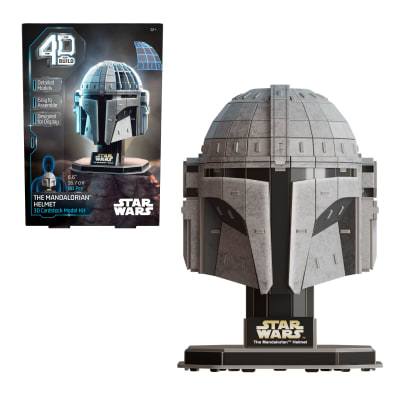 4D Build, Star Wars Mandalorian Helmet 3D Model Kit, Star Wars Collectibles & Desk Decor, Adult Puzzle, Building Toys, 3D Puzzles for Adults & Teens, 88 Pieces, Gift Ideas for Ages 12 & Up