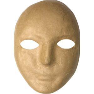 Papier Maché Mask, 8" x 5-1/4", 1 Piece