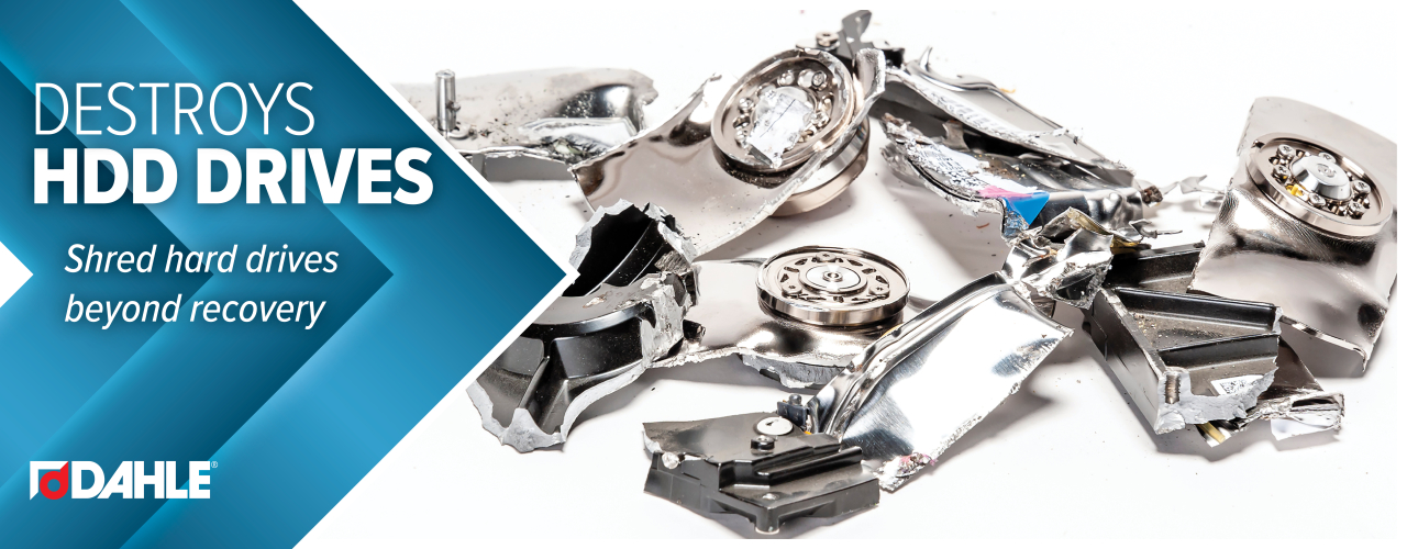 Shred hard drives beyond recovery.