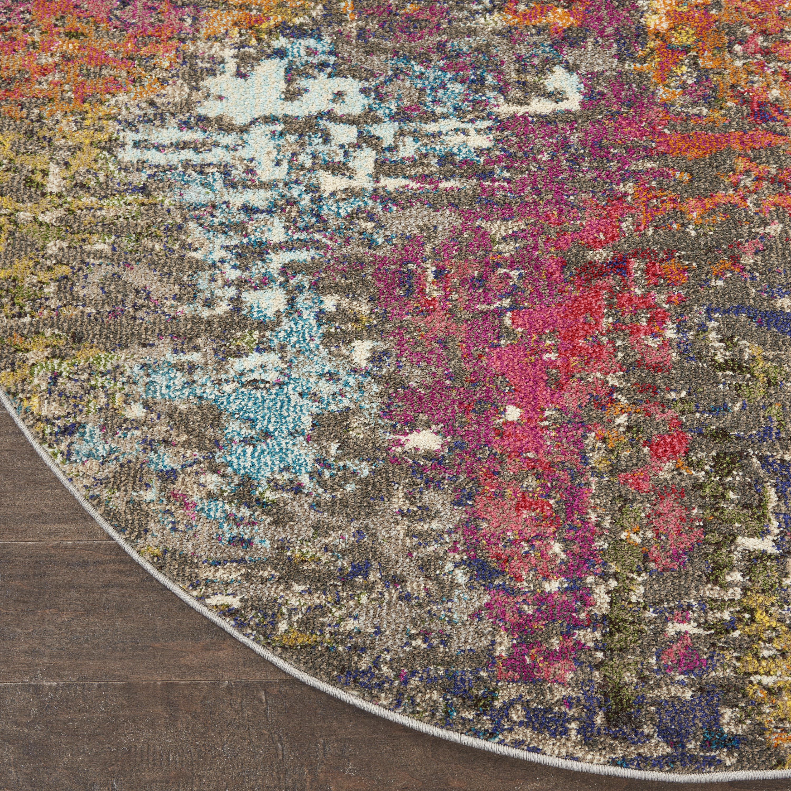 Nourison Celestial 5'3" x Round Sunset Modern & Contemporary Indoor Rug