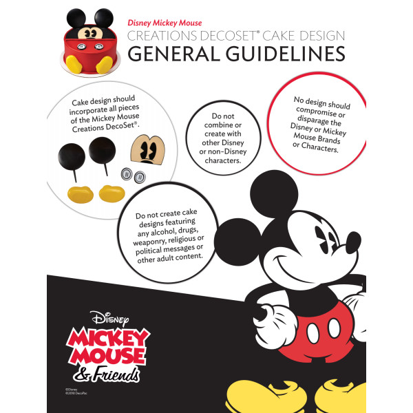 Disney's Mickey Mouse Creations Cake Decorating Instruction Card