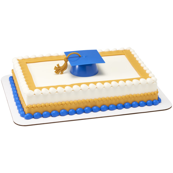 Blue Grad Cap With Tassel Layon