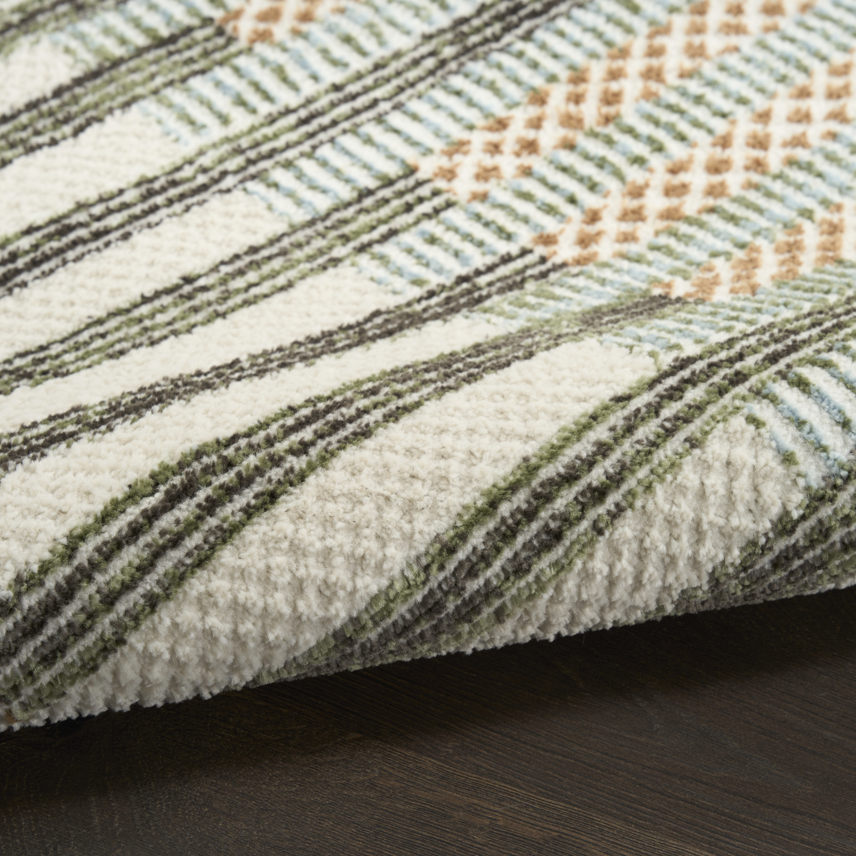 Nourison Nordic 5' x 7' Ivory Multicolor Modern Indoor Rug