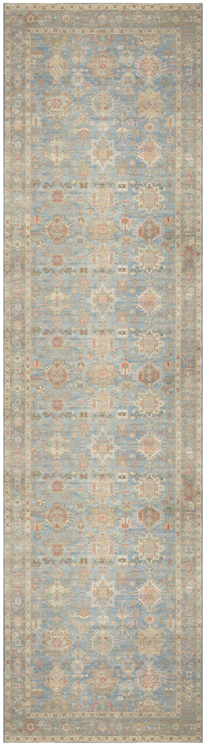 Nourison Vintage Washables 2'2" x 8' Navy Multicolor Vintage Indoor Rug