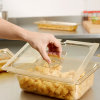Half-size Super Pan® slotted high-temperature plastic cover in amber