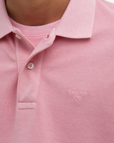 Washed-Out Sports Polo Shirt Pink Salt