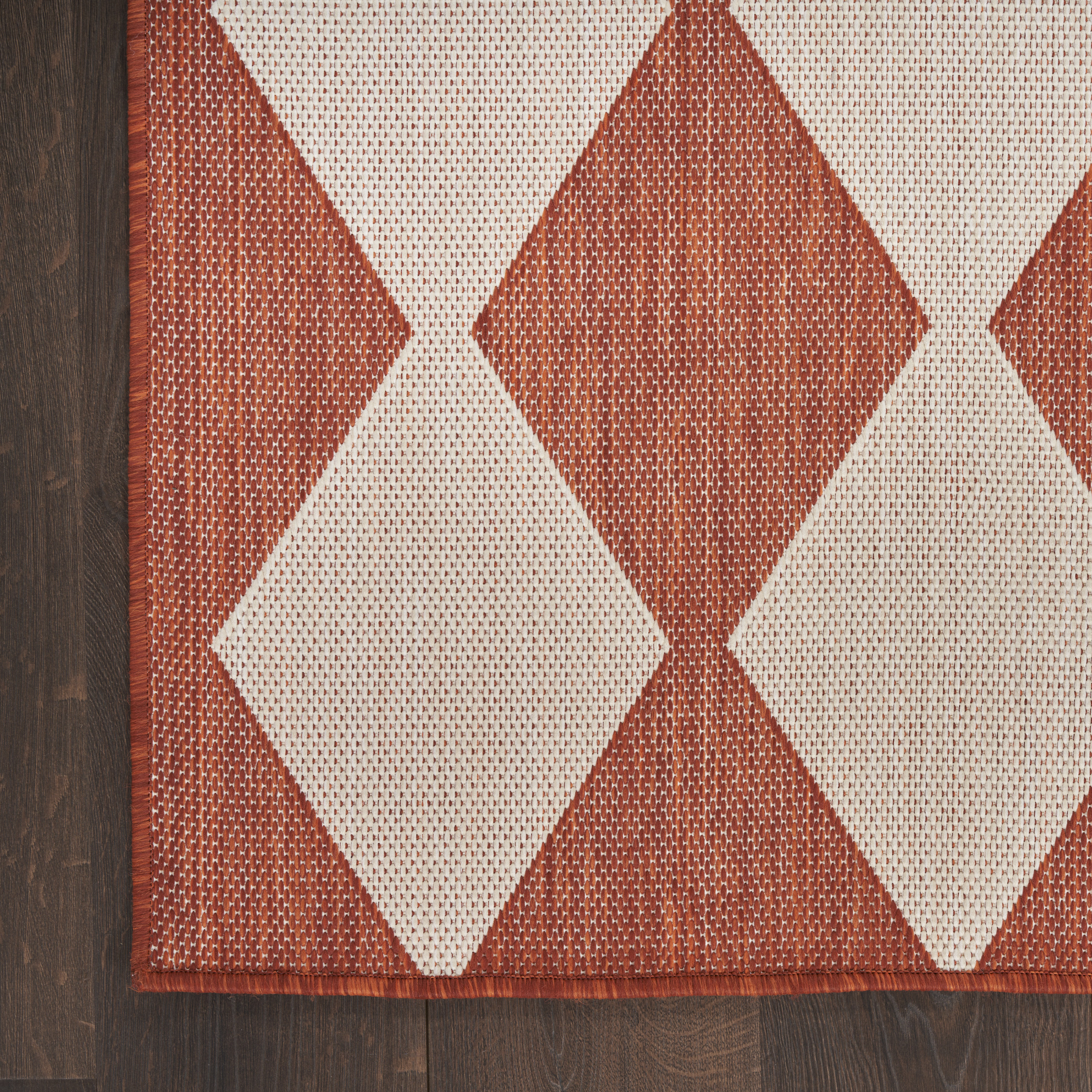 Nourison Positano 2'2" x 10' Terracotta Modern Rug