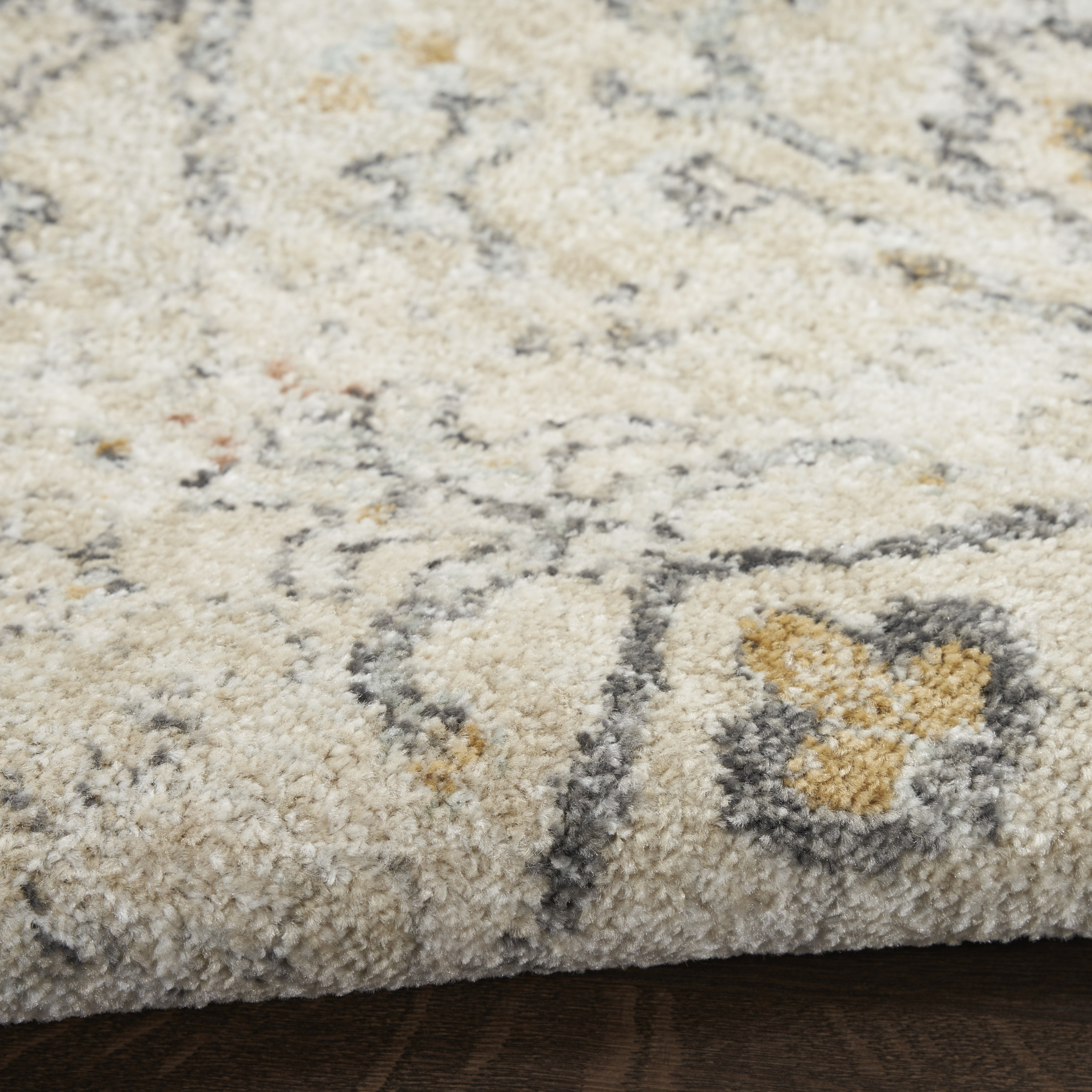 Nourison Oushak Home 2'3" x 7'6" Cream Vintage Indoor Rug