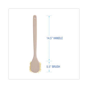 Boardwalk, 5in, Utility Brush with 14.5in Handle, Polypropylene Bristles, Yellow