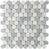 Pietra Gris Light Gray 12×13 Blended Penny Round Mosaic
