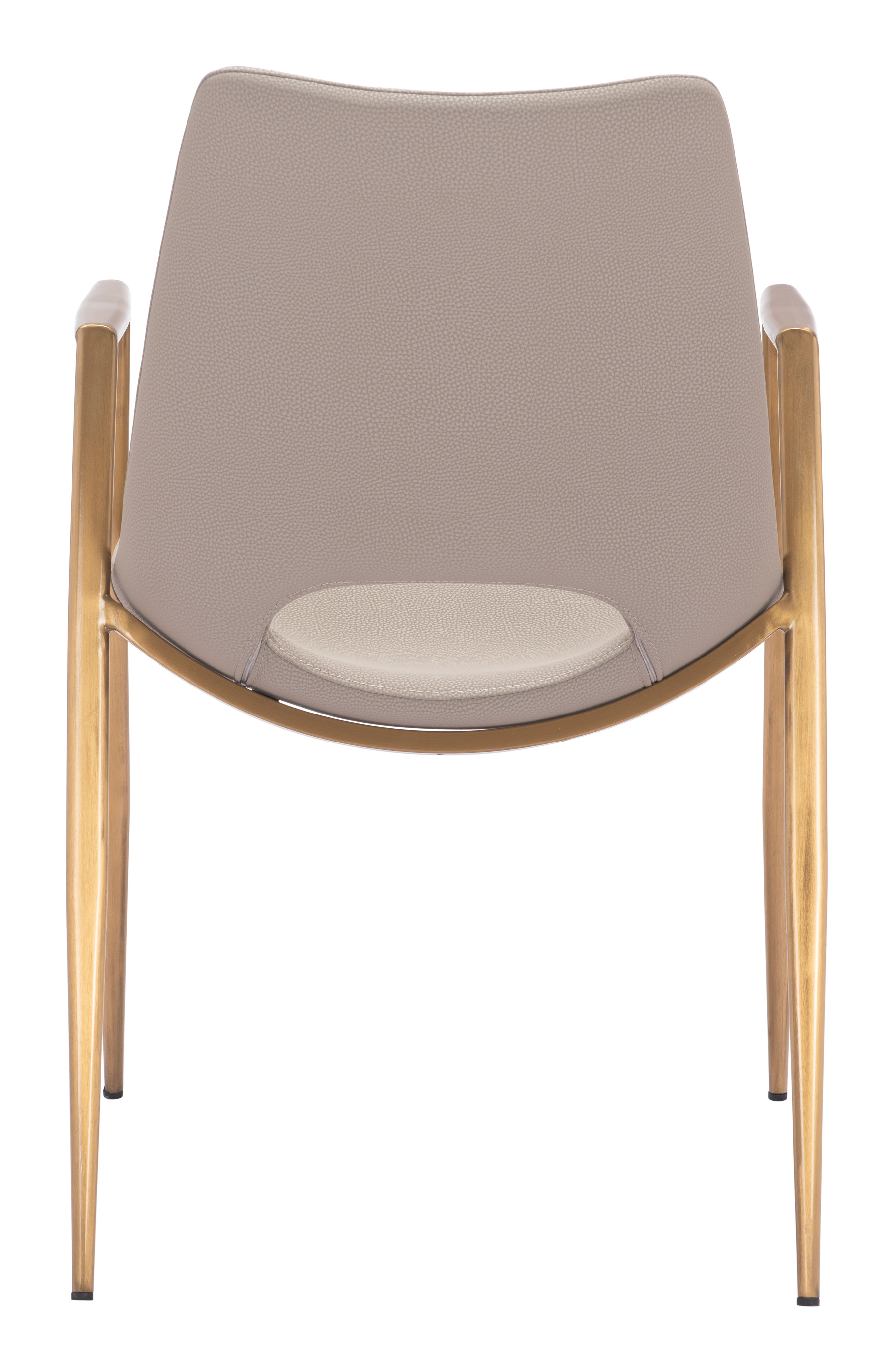 Desi Dining Chair (Set of 2) Beige & Gold product image