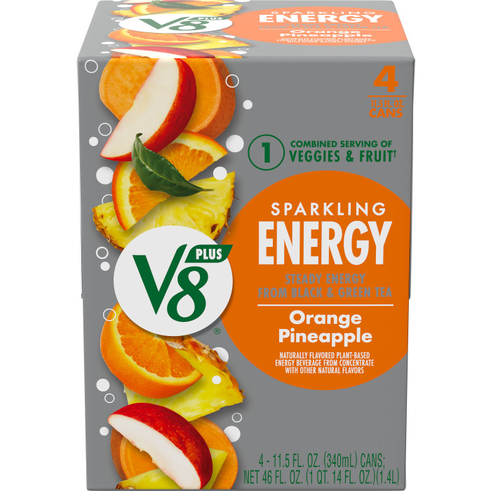 Sparkling Orange Pineapple Juice Energy Drink