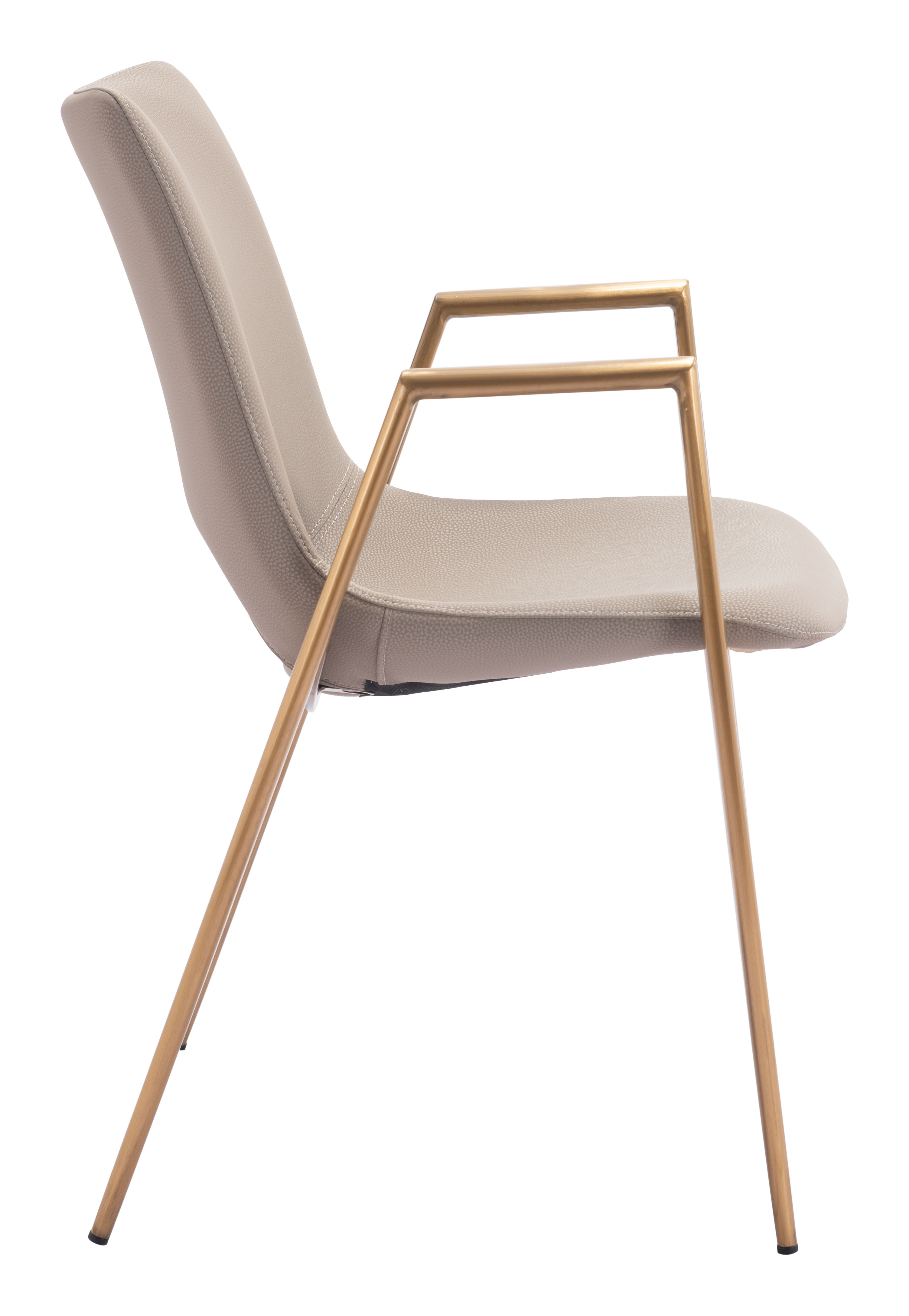 Desi Dining Chair (Set of 2) Beige & Gold product image