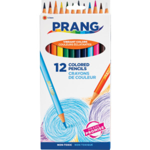 Thick Core Colored Pencils, Assorted Colors, 3.3 mm core, 12 Count