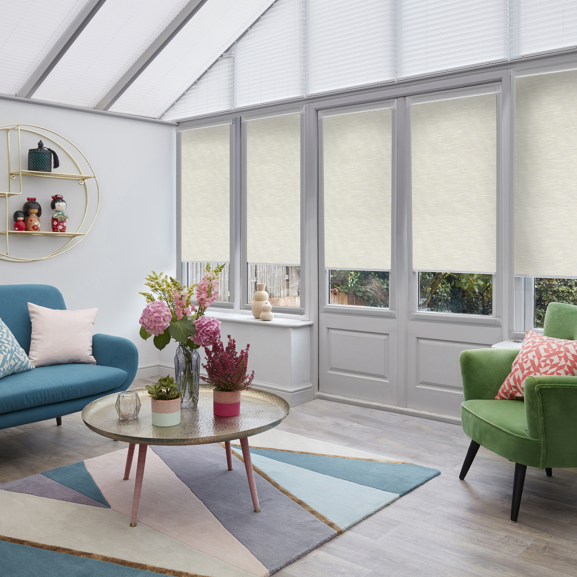 Ember Blackout Flax Conservatory Roller blinds