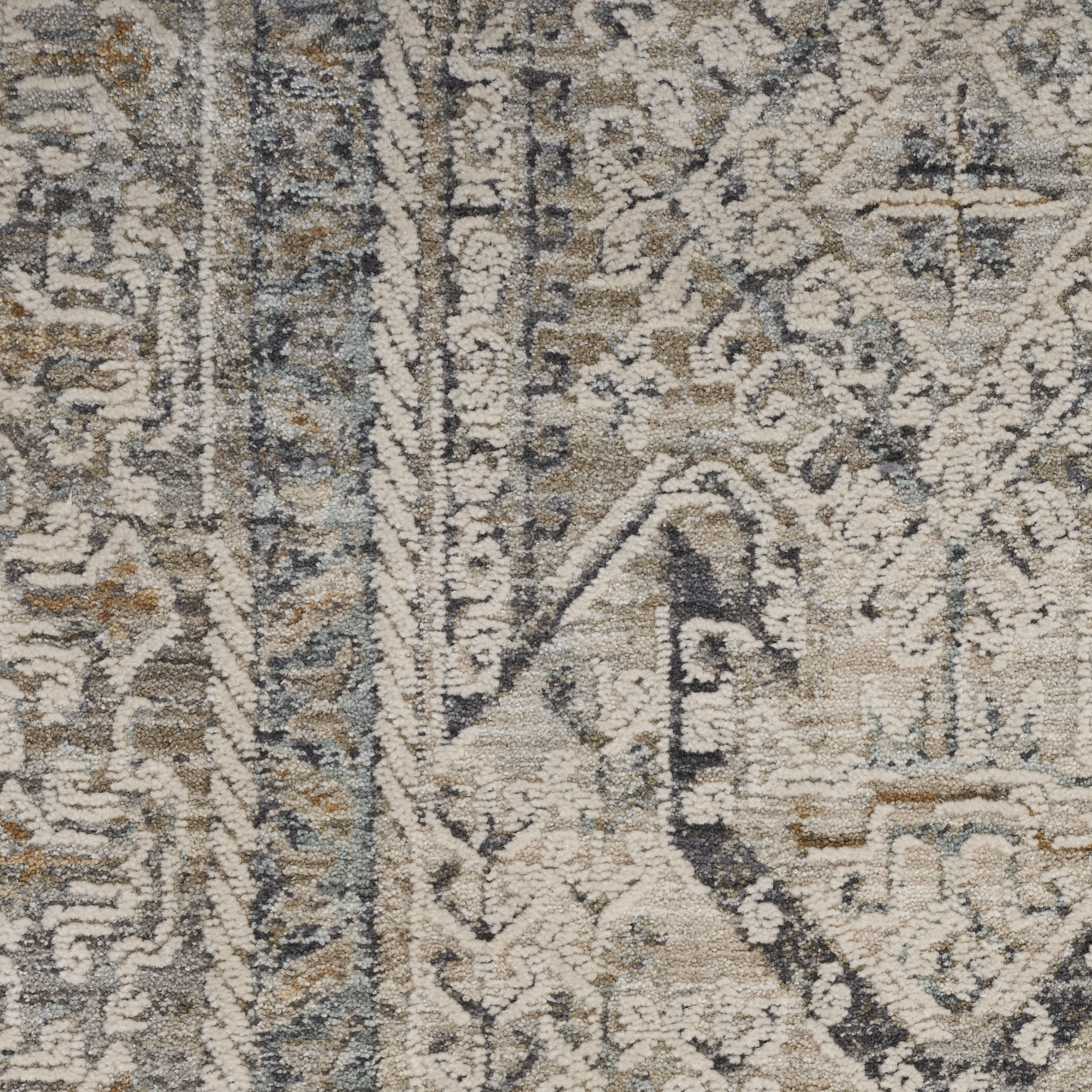 Nourison Lynx 12' x 15'9" Ivory Grey Blue Vintage Indoor Rug