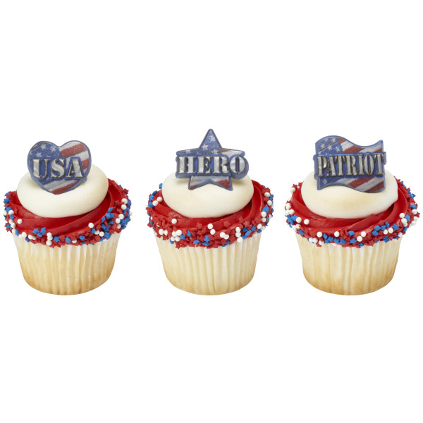 Metallic Hero Cupcake Rings