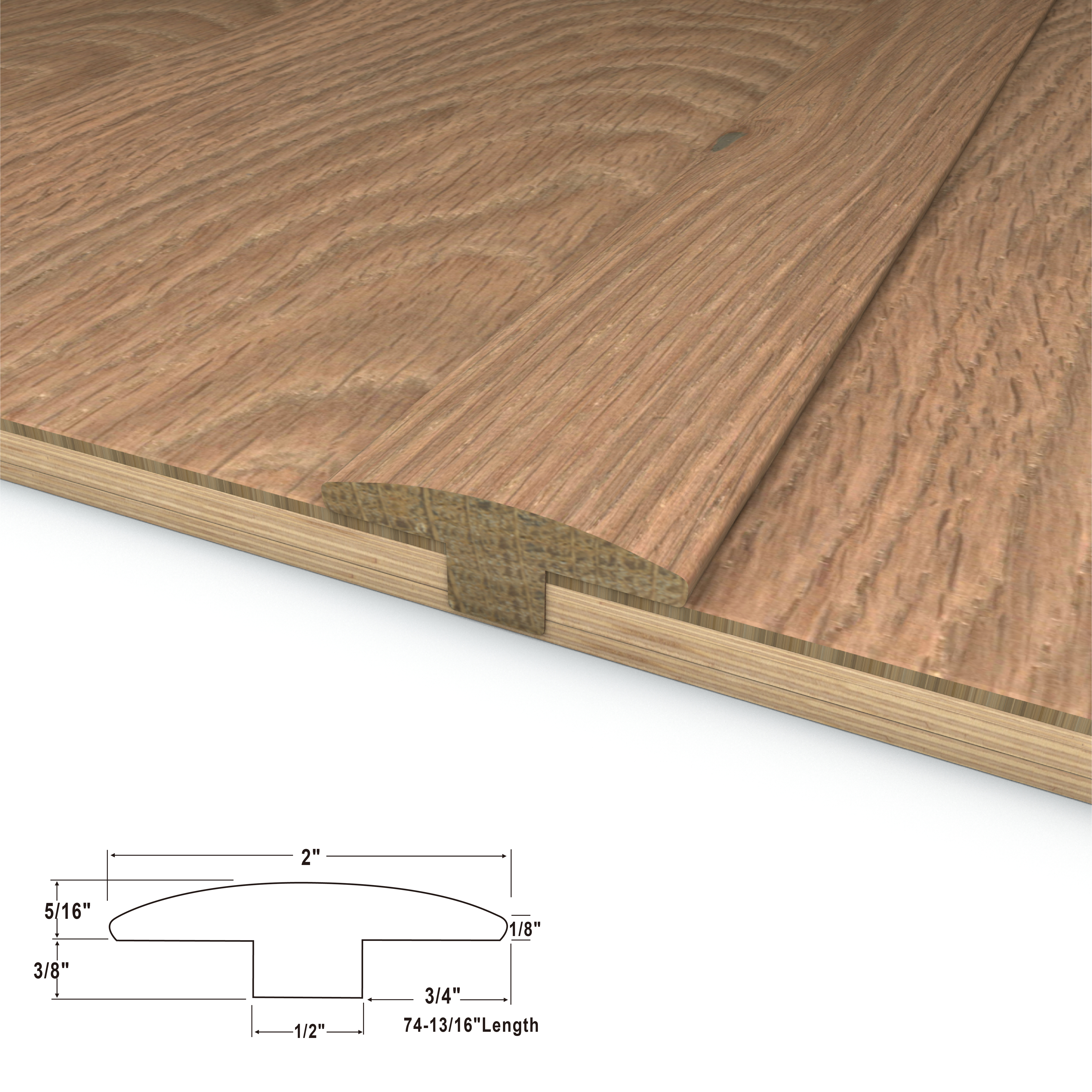 Champagne Sea Cali Hardwoods T-Mold view 3