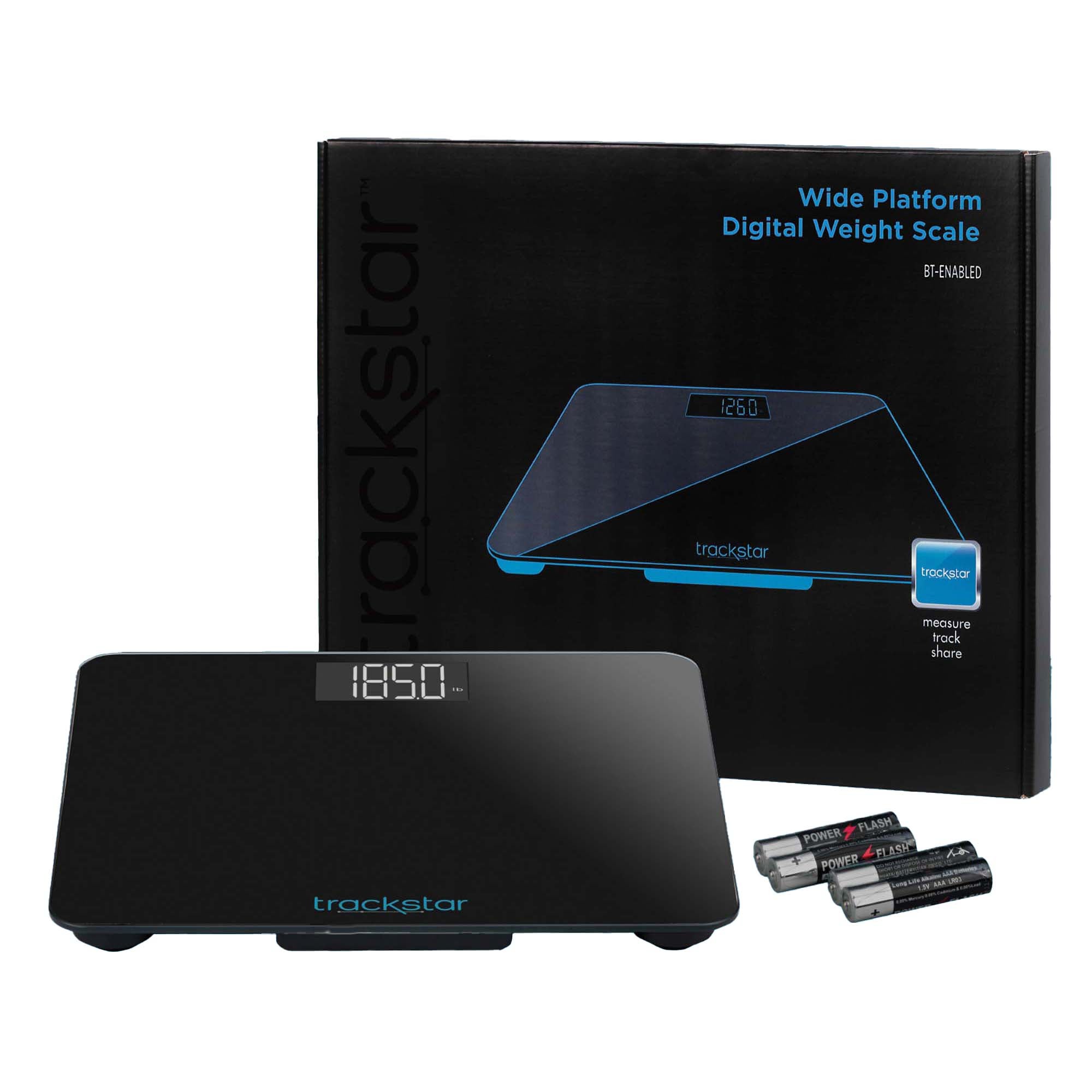 Floor Scale Trackstar Digital Display 550 lbs. / 250 kg Weight Capacity Black Battery Operated