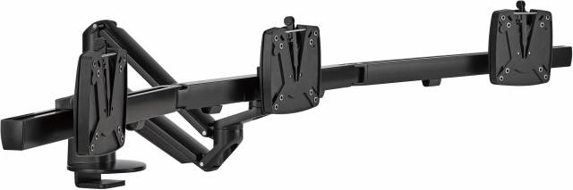 The Novus CLU Plus X3 c monitor arm set in black.