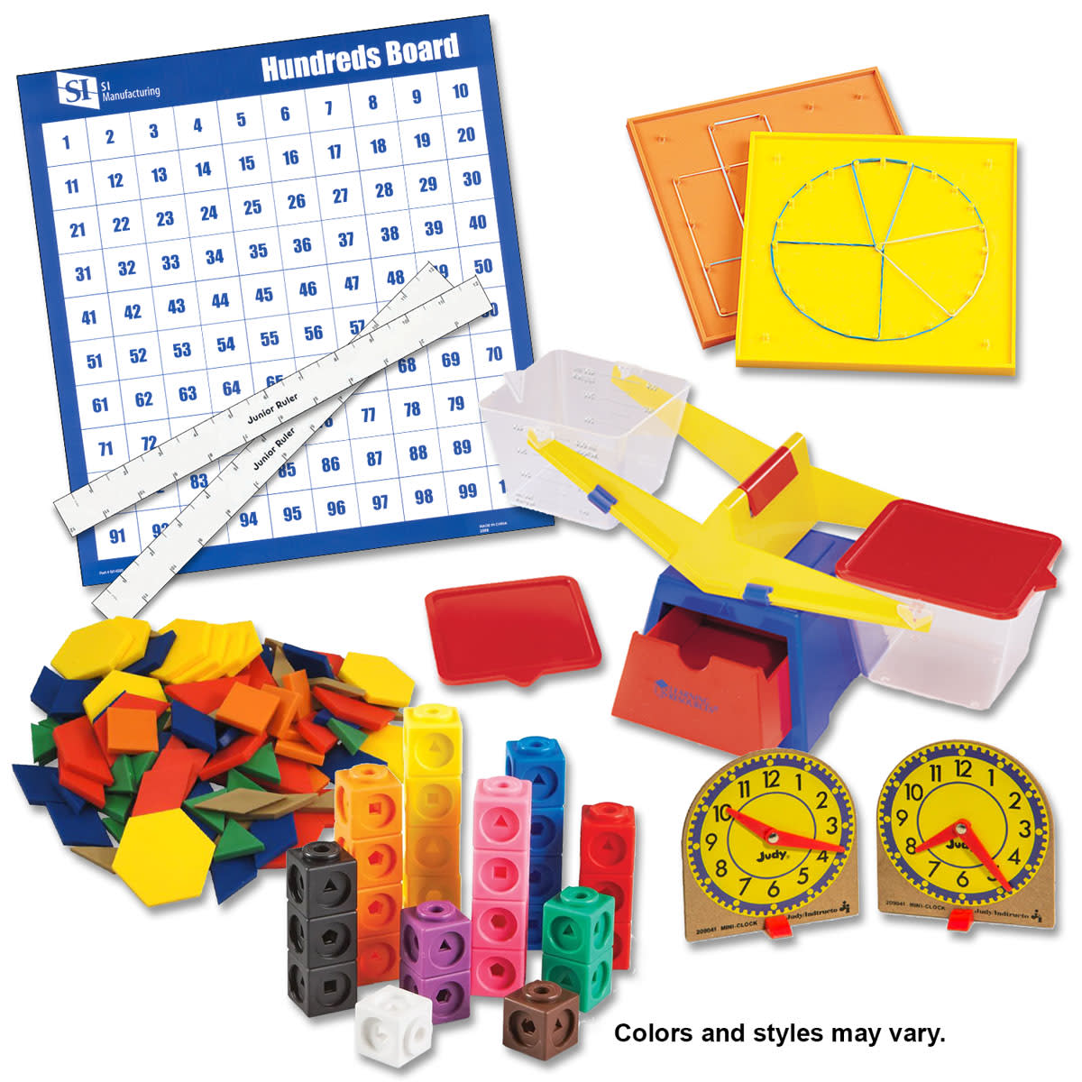 Saxon Math Manipulative Kit 1 (Basic Plastic Pattern Blocks, NO Optional Items)