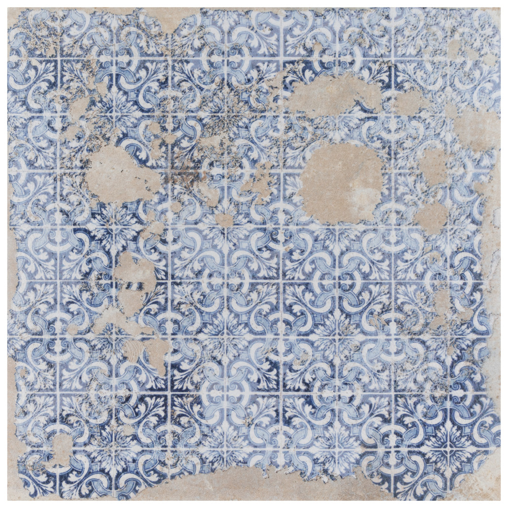 Antigua Deco Beige 13 in. x 13 in. Porcelain Floor and Wall Tile