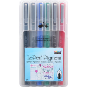 LePen&reg; Pigment Pens, Primary Colors, Pack of 6