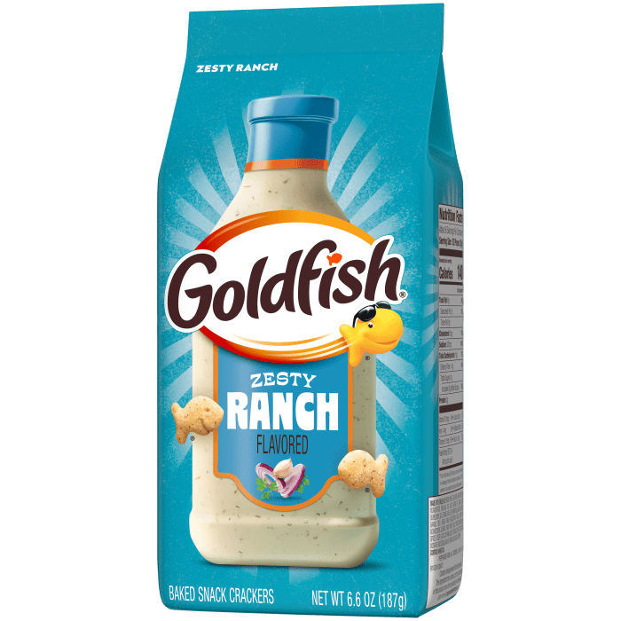 Goldfish® Ranch Baked Snack Crackers, 6.6 oz, bag - Right Angle Image