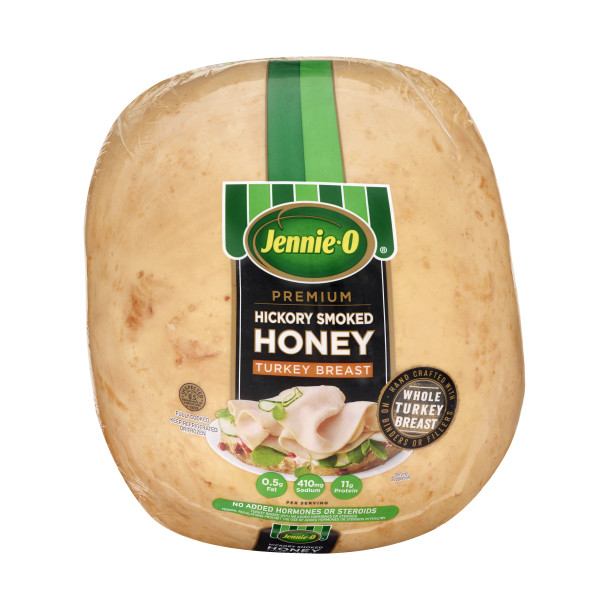 JENNIE-O(r) Premium Hickory Honey Turkey Breast, 2pc . C1CB - Front Center Inner Pack (Hi Res)