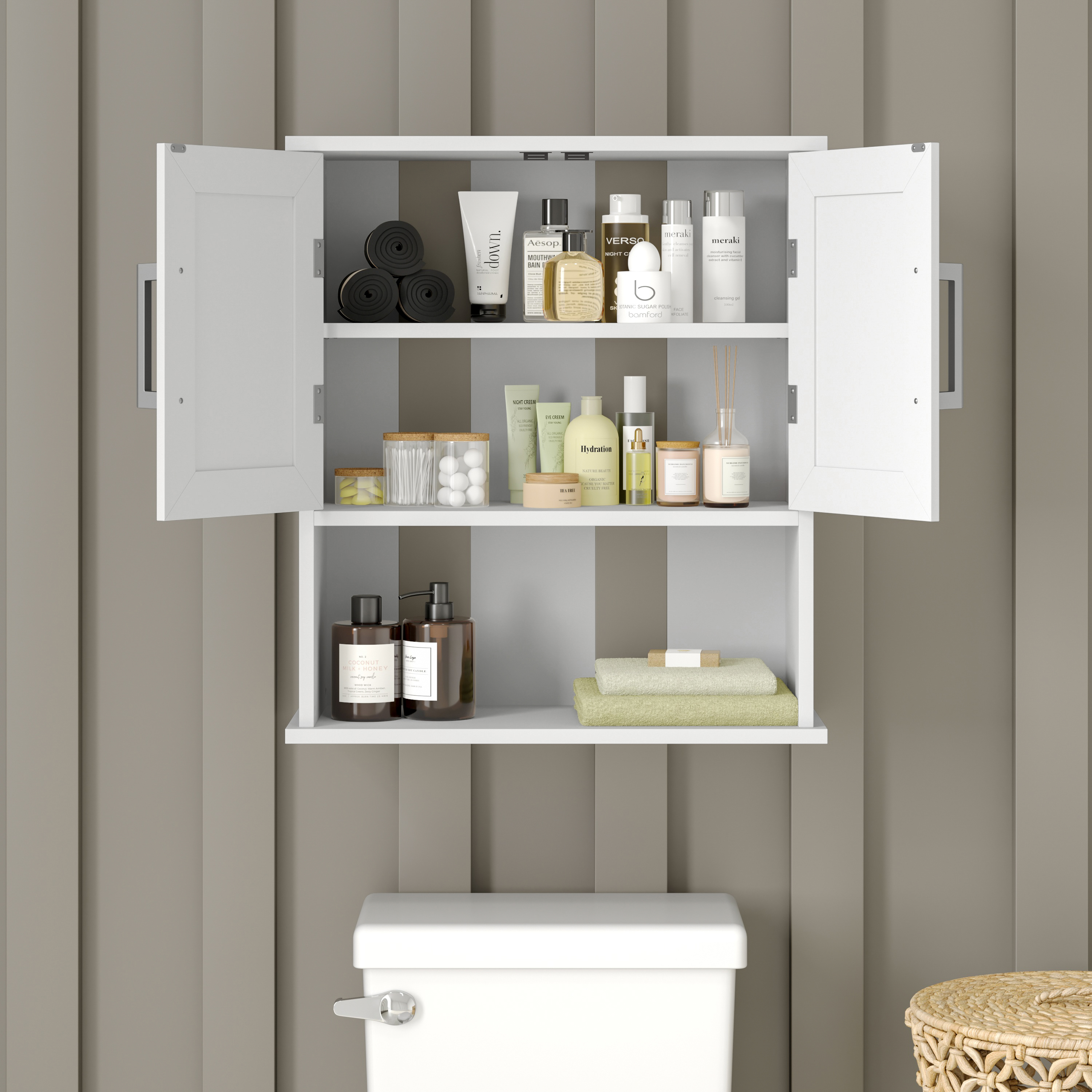 Vesta Wall Mounted Bathroom Medicine Cabinet Organizer with Adjustable In-Cab... - Picture 15 of 22