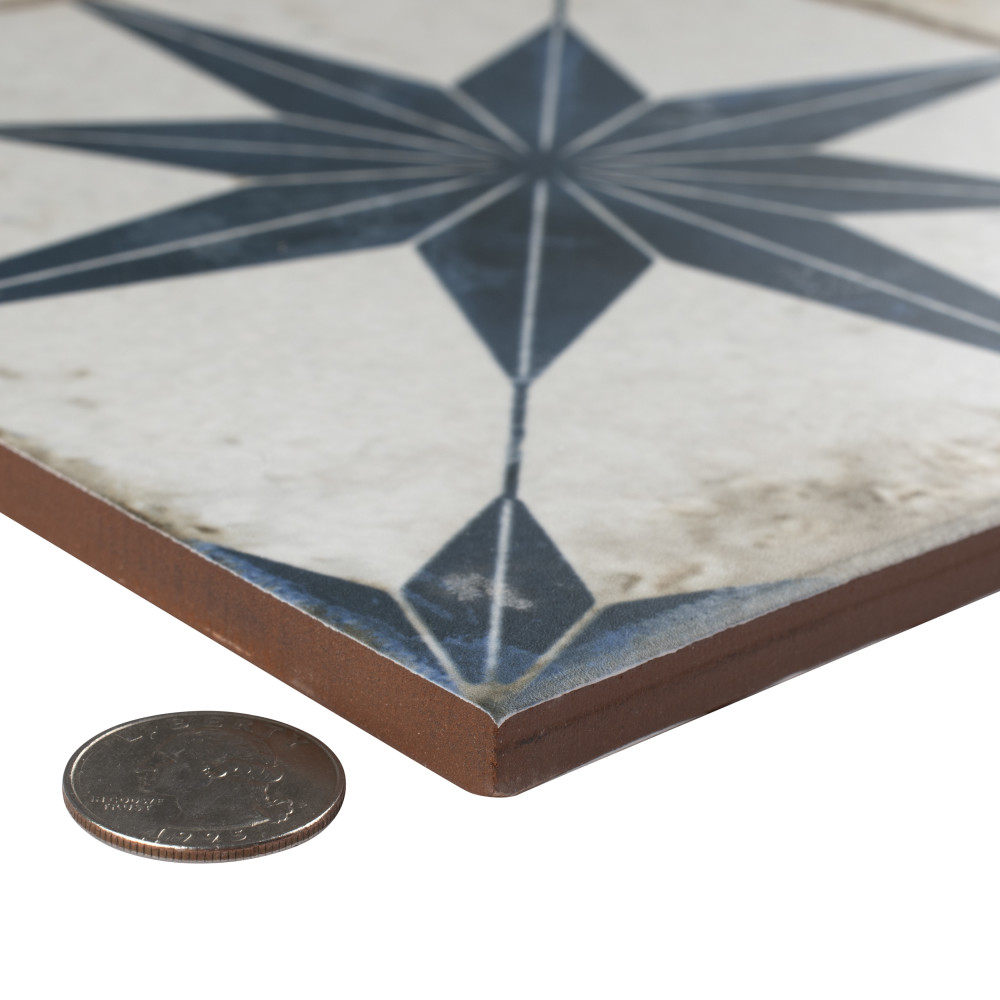 Kings Star Blue 17-5/8 in. x 17-5/8 in. Ceramic Floor and Wall Tile