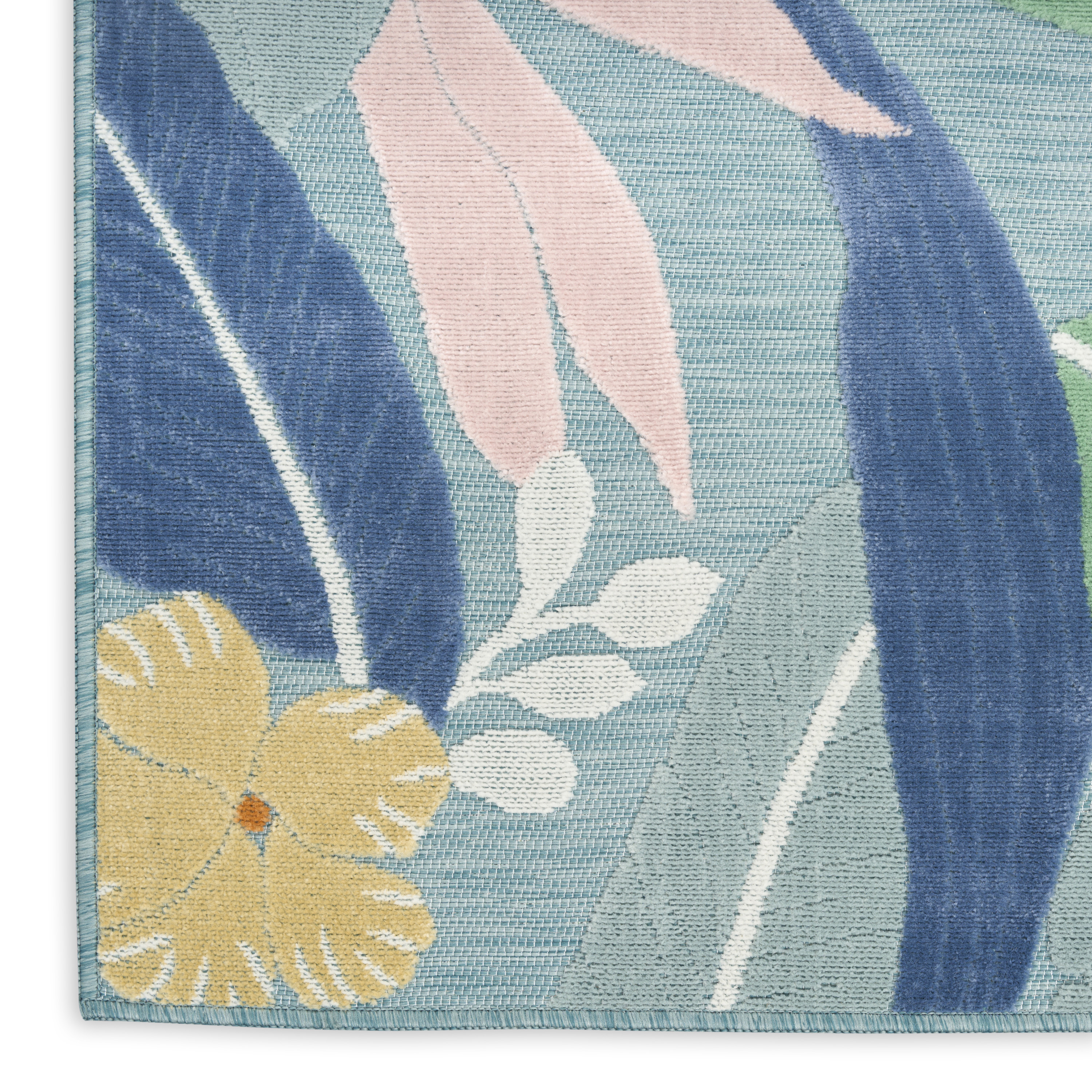 Nourison Suncoast 2' x 6' Blue Multicolor Tropical Rug