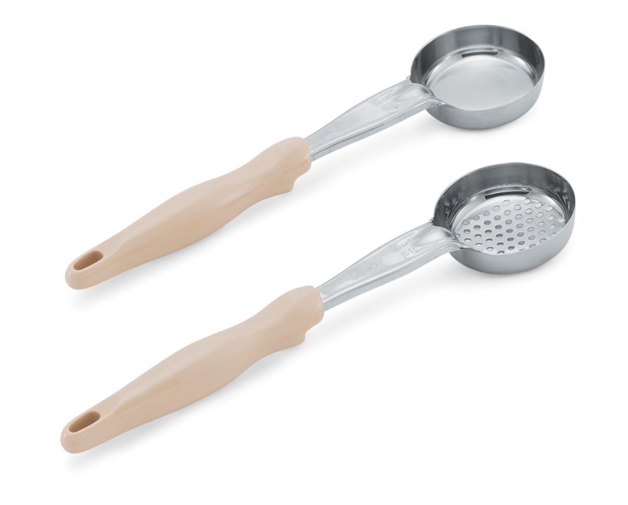 3-ounce one-piece heavy-duty perforated round Spoodle® utensil with ivory nylon handle