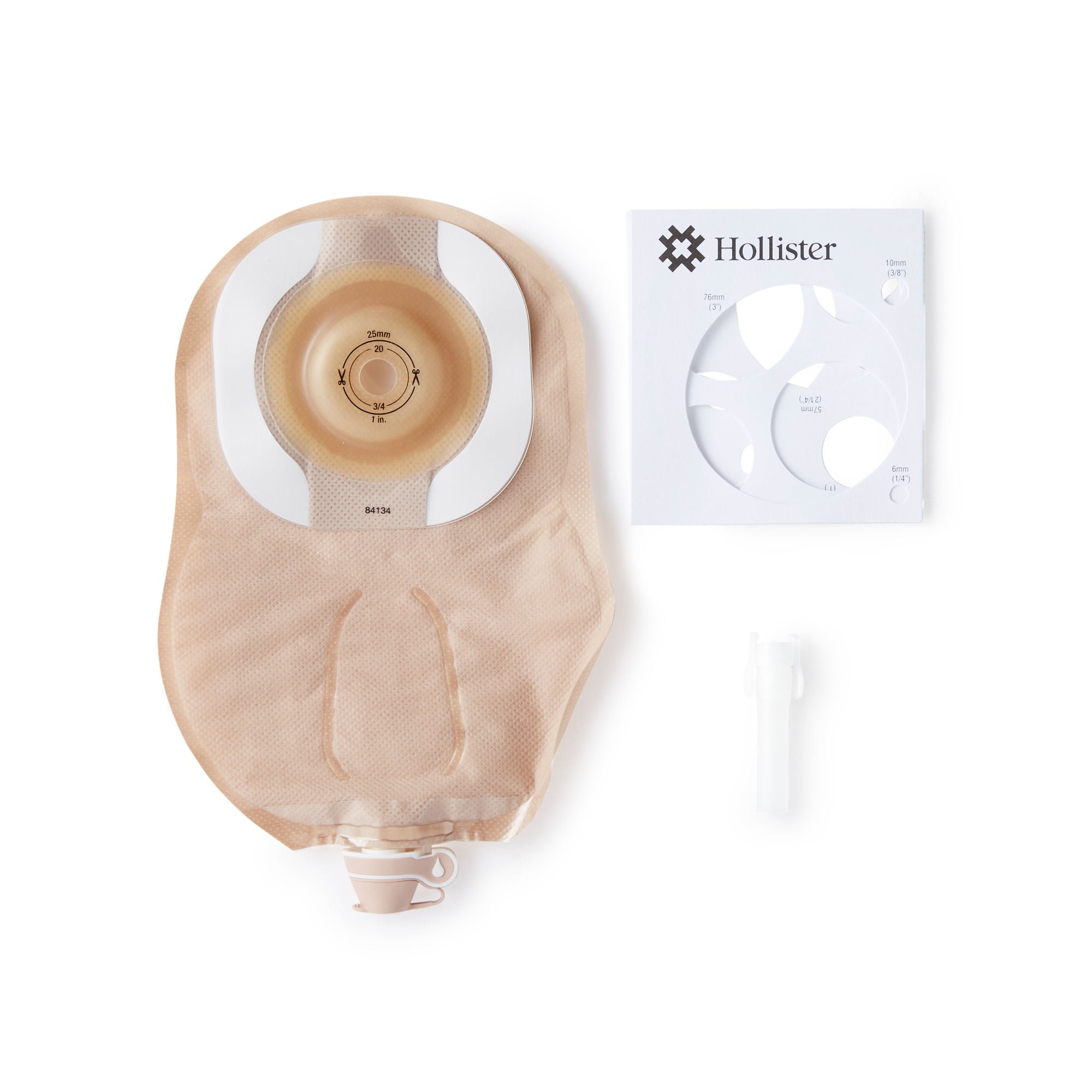 CeraPlus™ Soft Convex 1-Piece Ultra Clear Urostomy Pouch, Cut to fit up to 25 mm