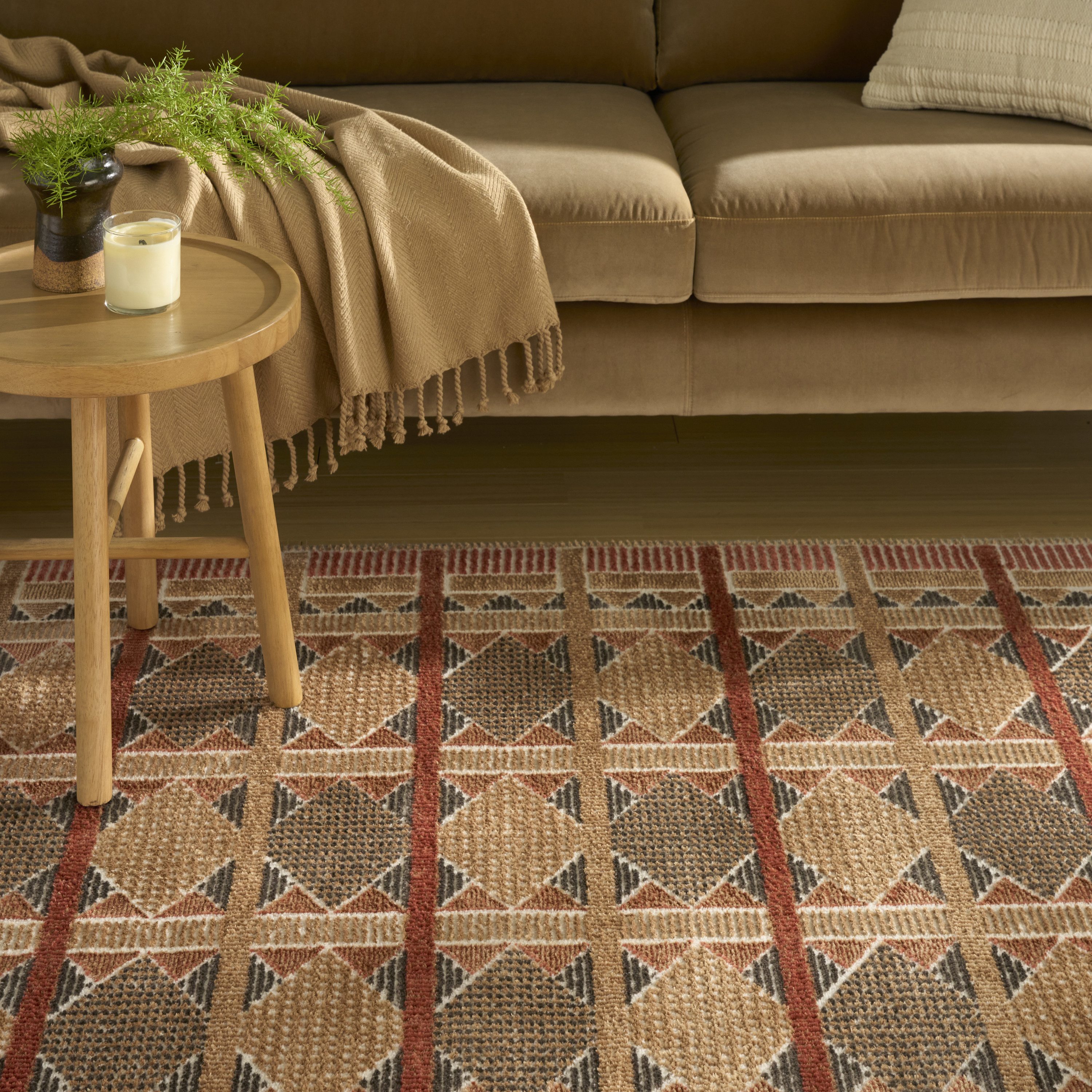 Nourison Nordic 8' x 10' Rust Multicolor Modern Indoor Rug