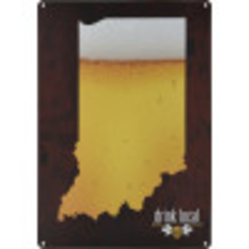 Aluminum Drink Local IN Beer Sign, 10