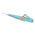 Fusion Splice Fiber Optic Connector, Multimode OM2/OM3/OM4, LC Connector, Pre-Polished, Simplex Style, 0.9 mm O.D., Aqua