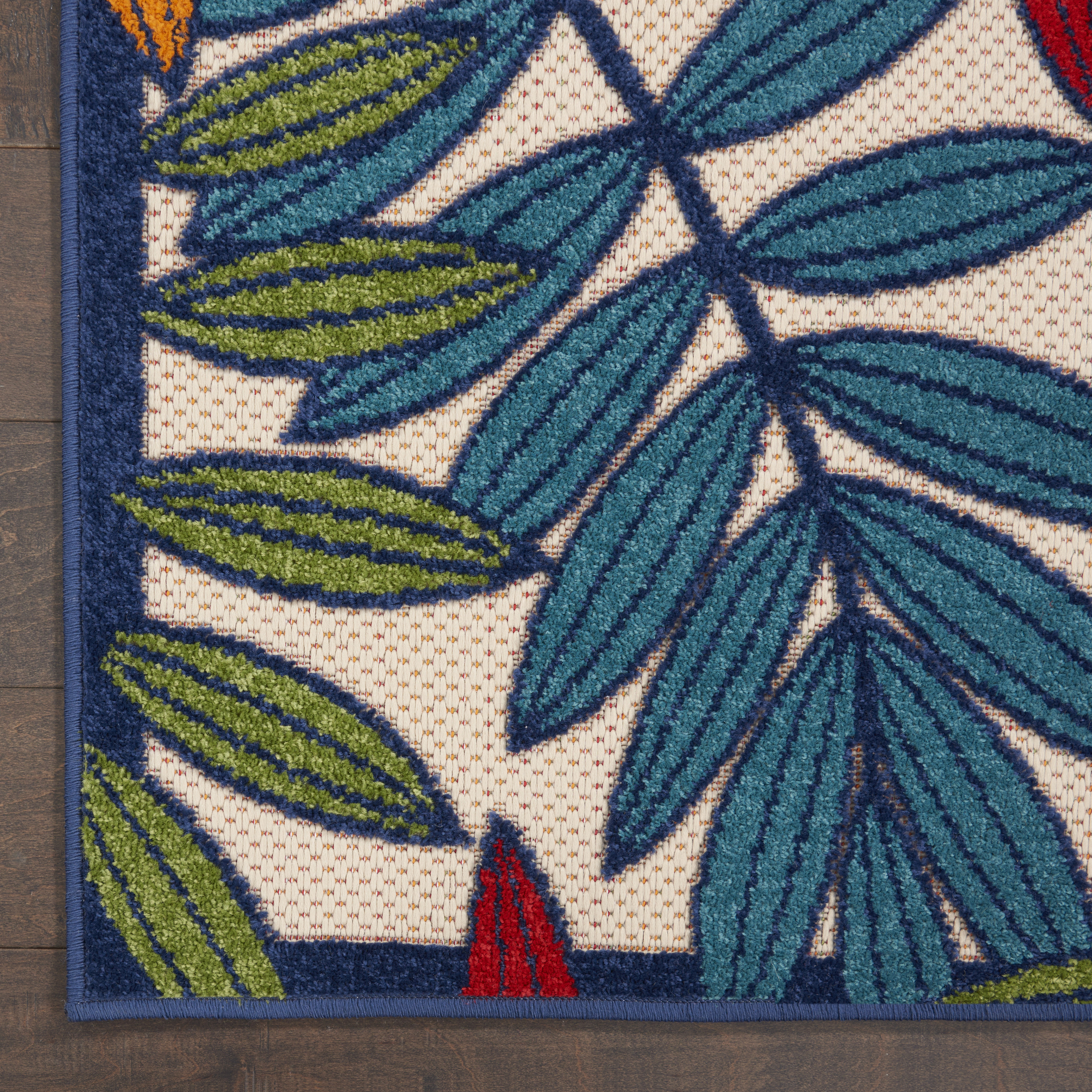 Nourison Aloha 5'3" x 7'5" Multicolor Tropical Rug