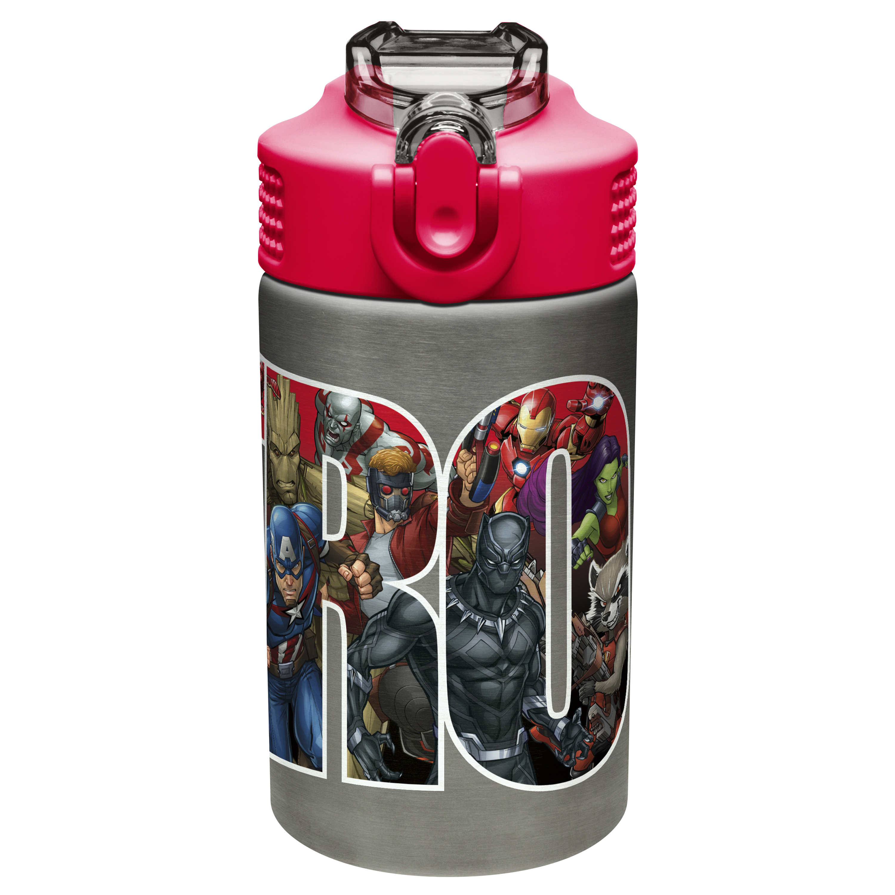 Marvel Comics 15.5 ounce Water Bottle, Black Panther, Captain America, Spider-Man & The Hulk slideshow image 2 Marvel Comics 15.5 ounce Water Bottle, Black Panther, Captain America, Spider-Man & The Hulk slideshow image 2