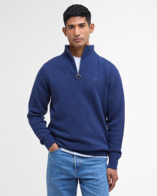 Maglione con mezza zip in lana d'agnello Essential 