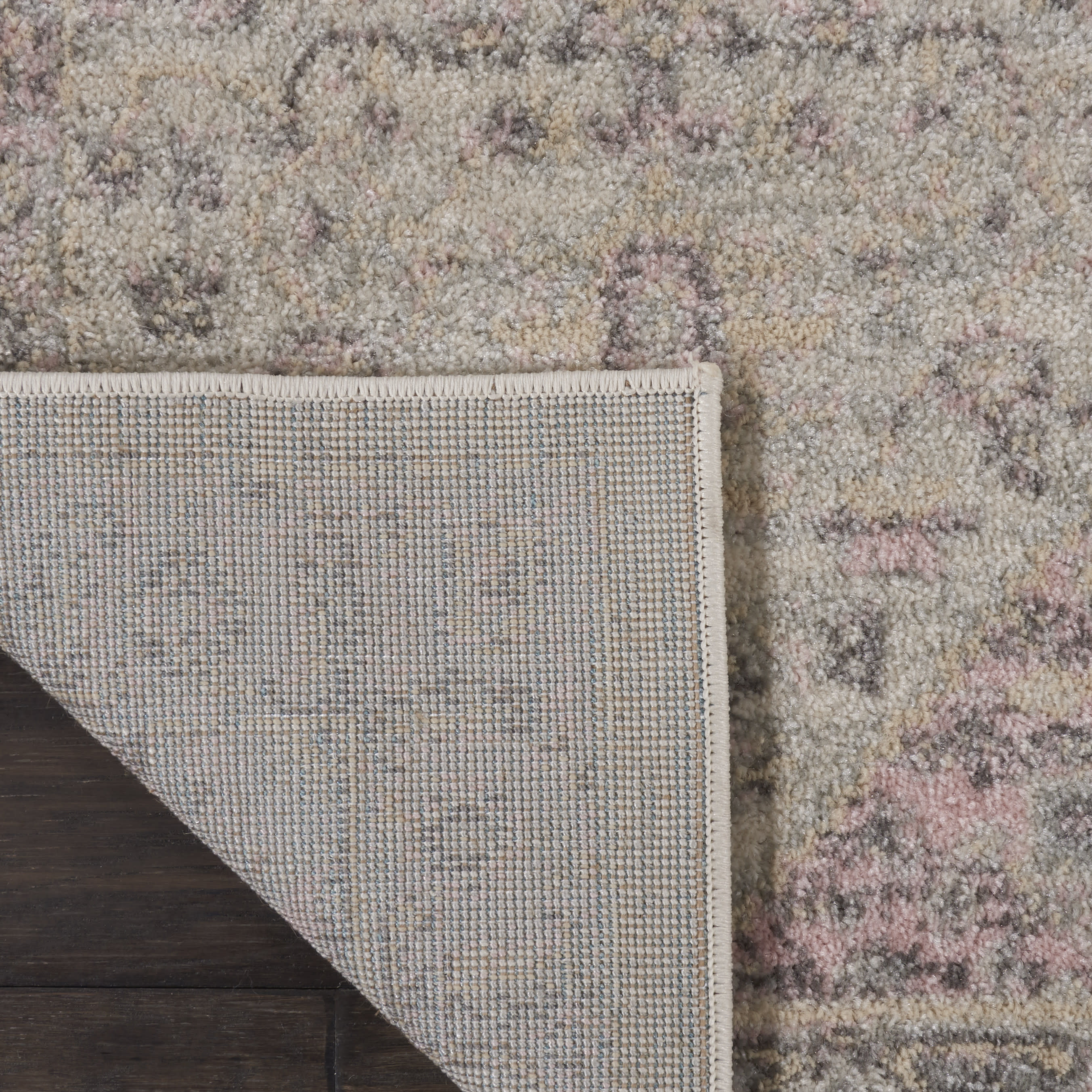 Nourison Tranquil 2'3" x 7'3" Ivory Pink Vintage Indoor Rug
