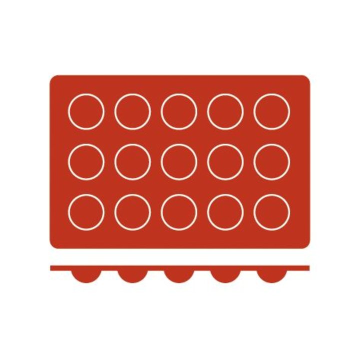 Molde de silicona GN 1/3 en forma de Media Bola de 5 centímetros