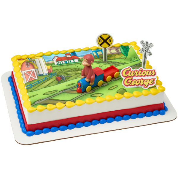 Curious George® Train PhotoCake® Edible Image® DecoSet® Background
